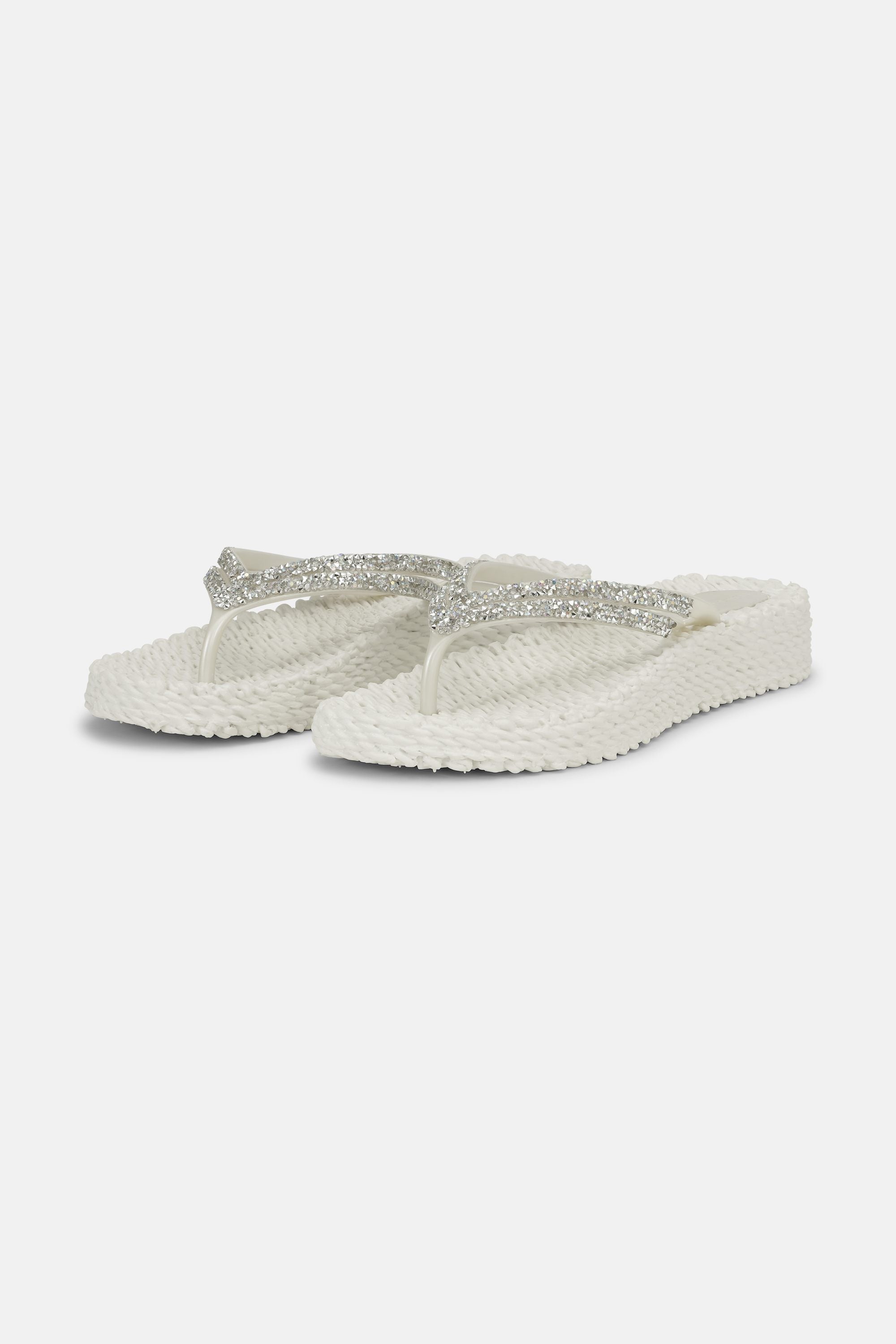 Platform Flip-flops Glittersten - Creme